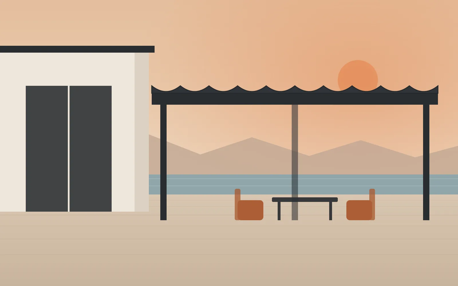 Raylı pergola – temsili görsel